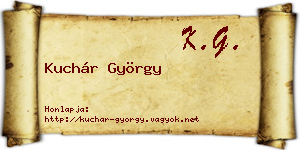 Kuchár György névjegykártya