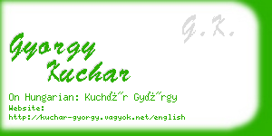 gyorgy kuchar business card